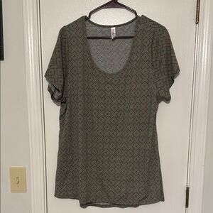 Patterned Green Women's Top